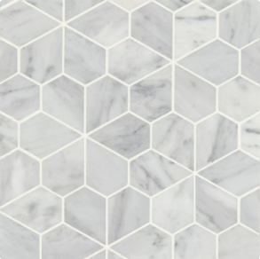 White Carrara Mosaic 9 - marble tile
